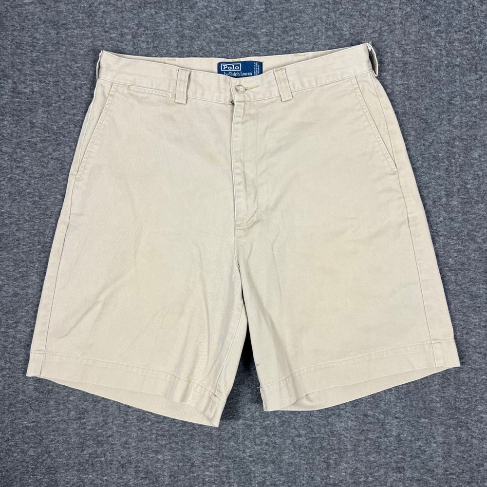 Vintage Polo Ralph Lauren Philip Chino Shorts Men's 34 (Actual 32x8) Khaki Tan